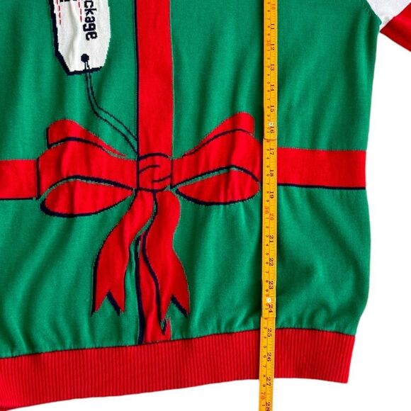 Target Ugly Christmas Sweater Green & Red Long Sleeve Best Package Ever. Medium. - Picture 5 of 7